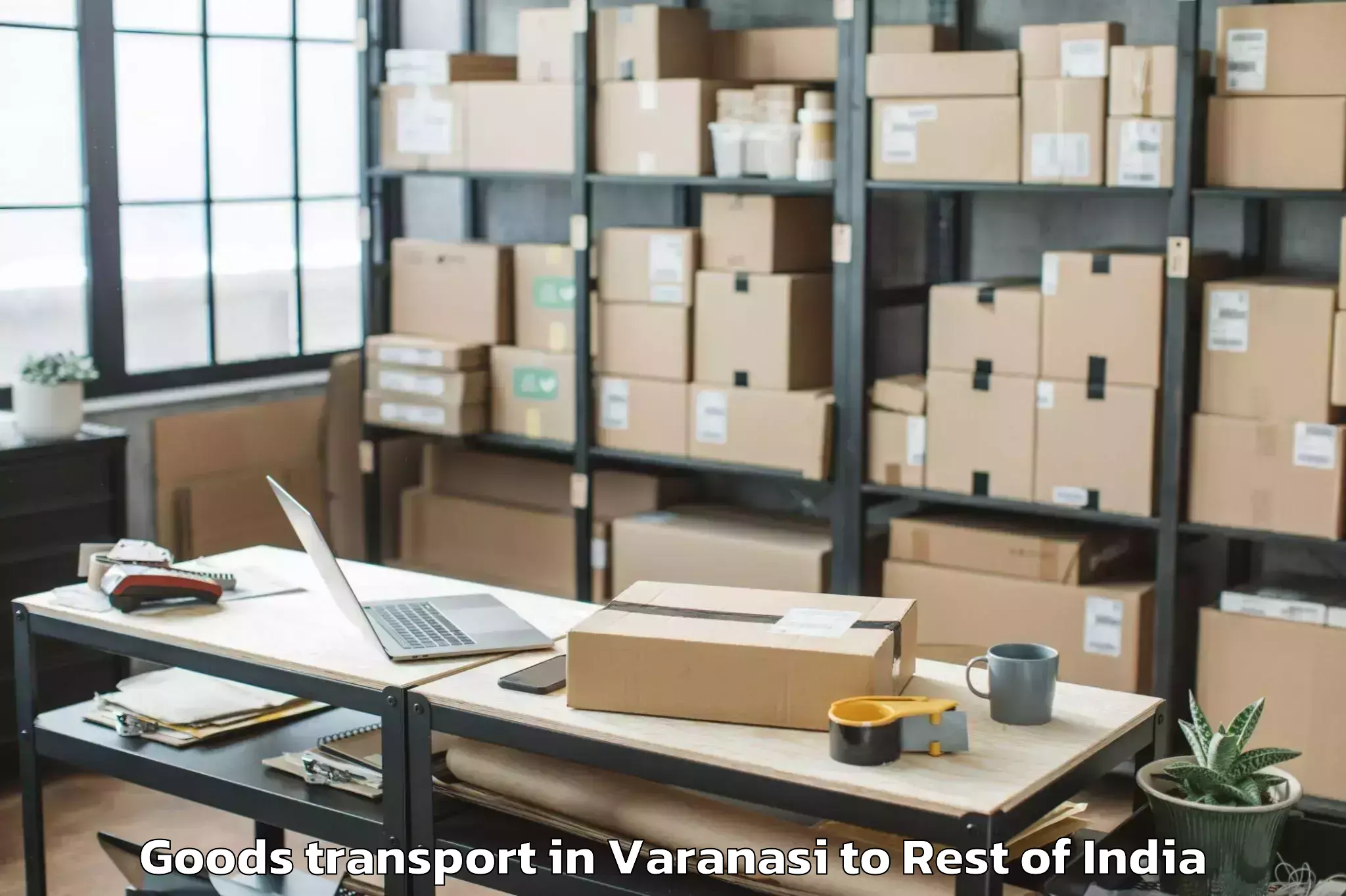 Get Varanasi to Thanna Mandi Goods Transport